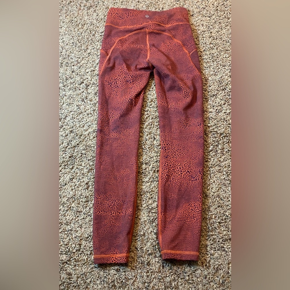 lululemon athletica Orange Patterned Leggings - Picture 2 of 4